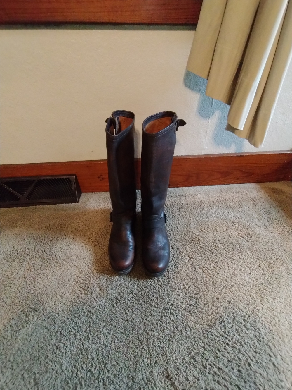 Frye Women's Tall Leather Boots - Dark Brown
